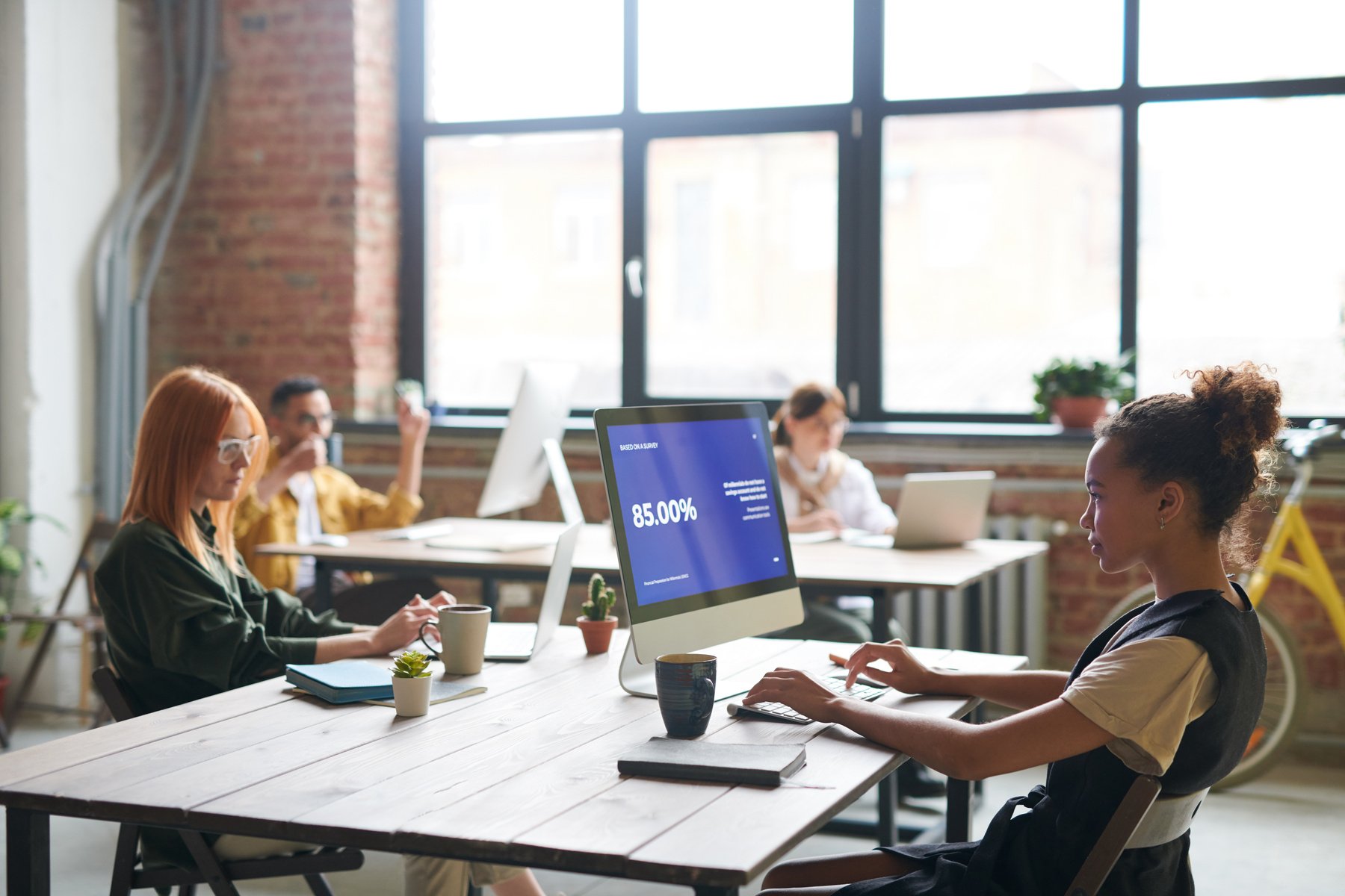 Photo Of Woman Using Computer